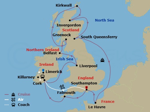 Itinerary map