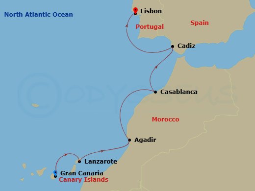 Itinerary map