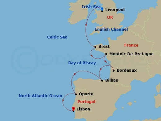 Itinerary map