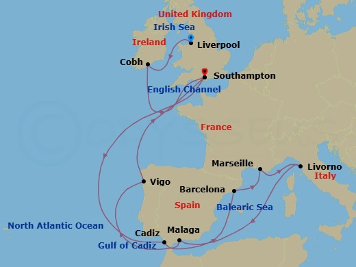 Itinerary map