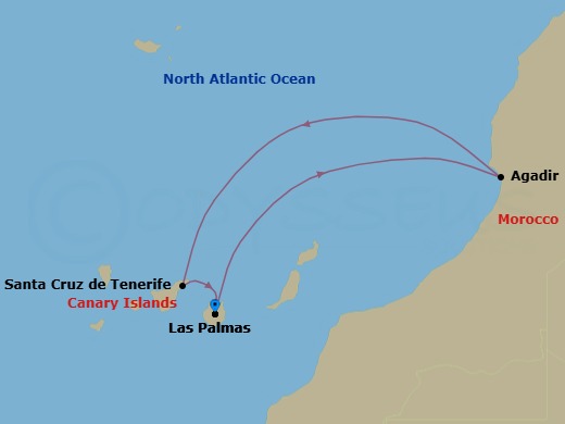 Itinerary map
