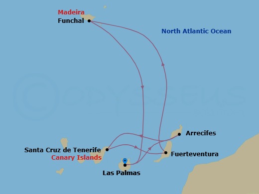 Itinerary map