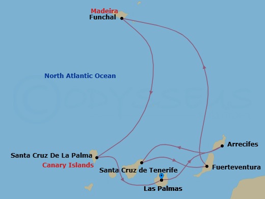 Itinerary map