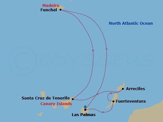 Itinerary map