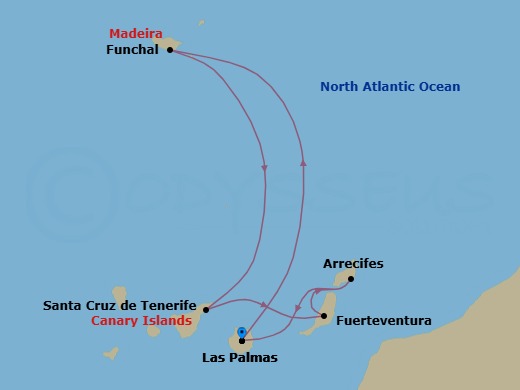 Itinerary map