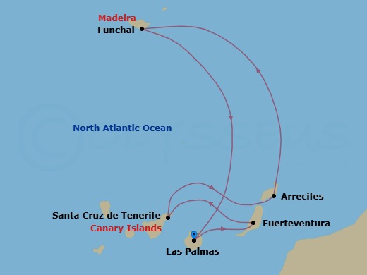 Itinerary map