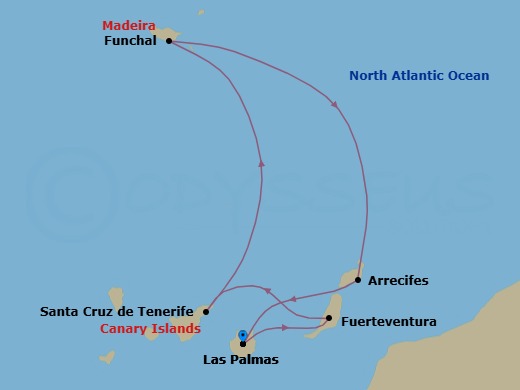 Itinerary map