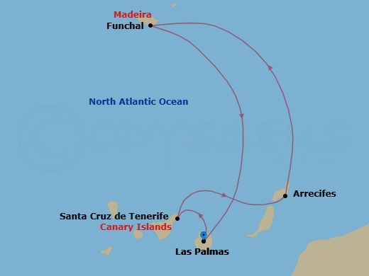 Itinerary map