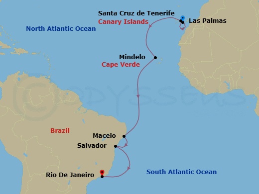 Itinerary map