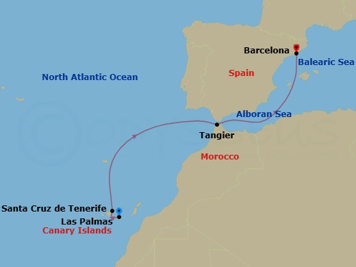Itinerary map