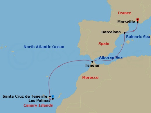 Itinerary map
