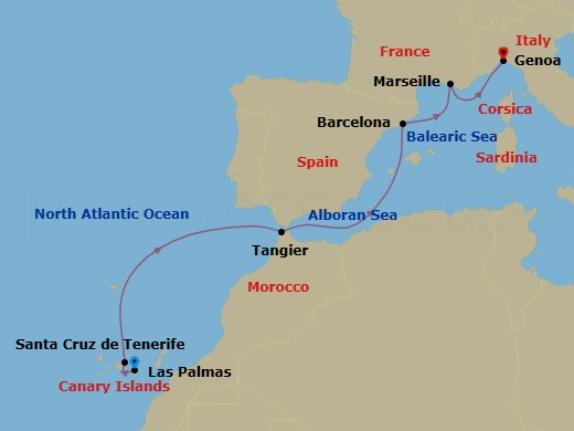 Itinerary map