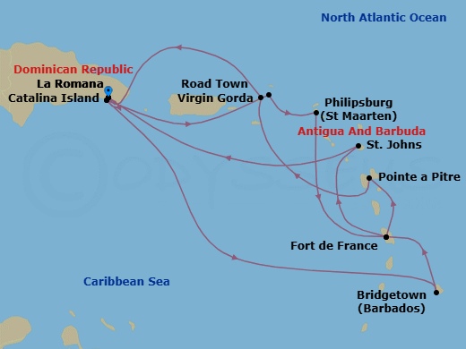 Itinerary map