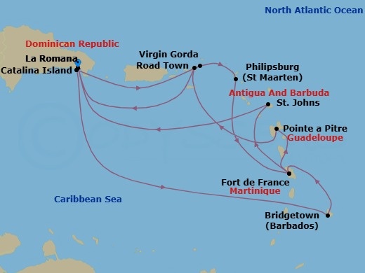 Itinerary map