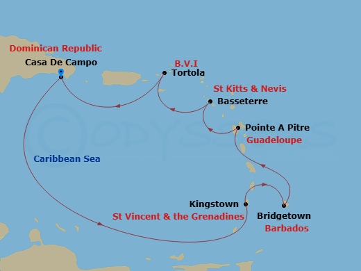 Itinerary map