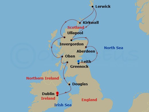 Itinerary map