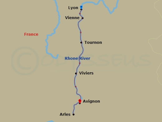 Itinerary map