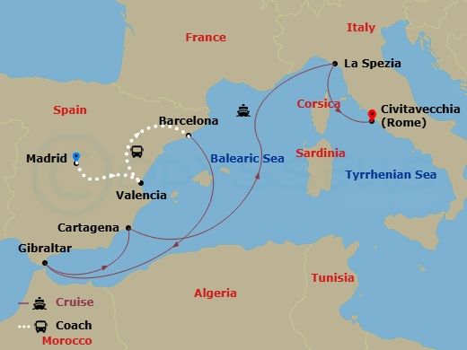 Itinerary map