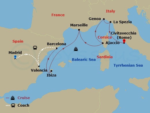 Itinerary map