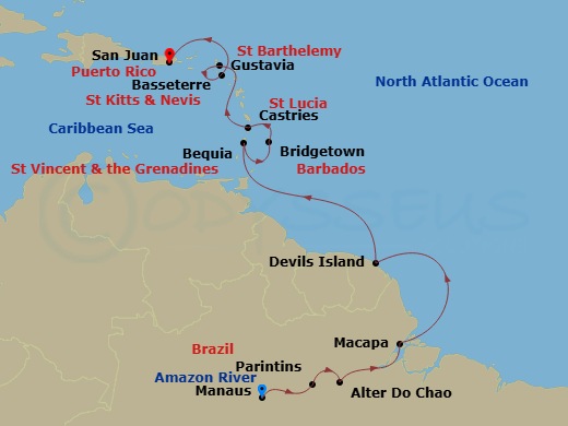 Itinerary map