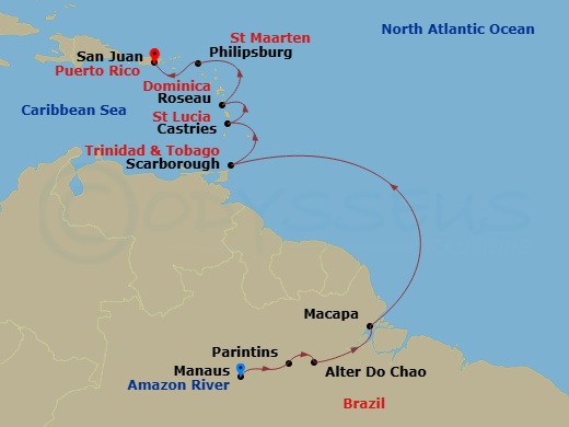 Itinerary map