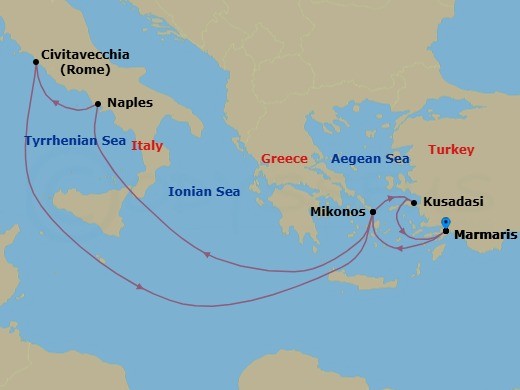 Itinerary map