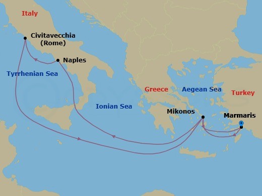Itinerary map