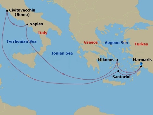 Itinerary map