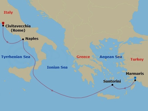 Itinerary map