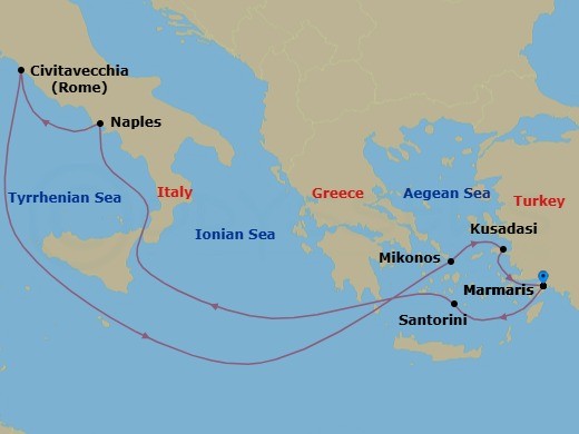 Itinerary map