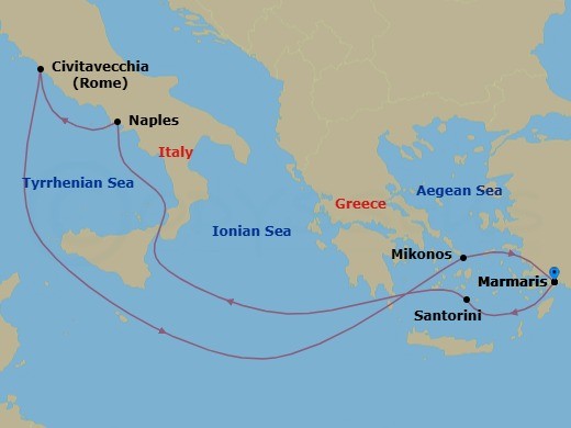 Itinerary map