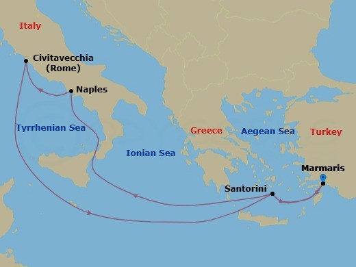 Itinerary map