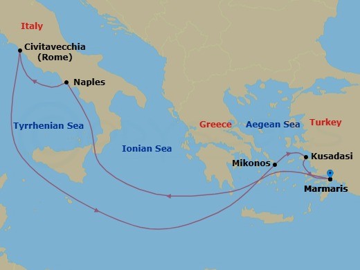 Itinerary map