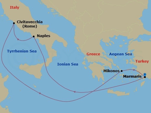 Itinerary map