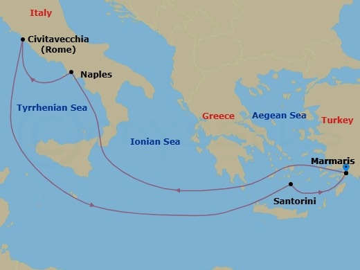 Itinerary map