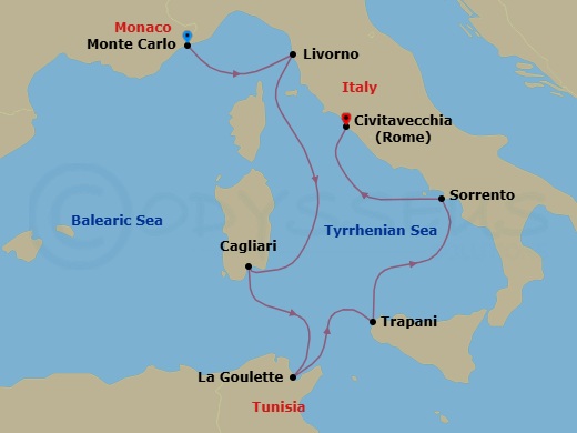 Itinerary map