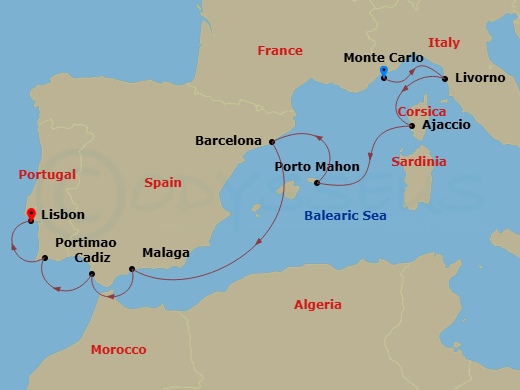 Itinerary map