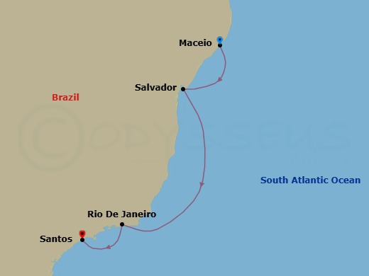 Itinerary map