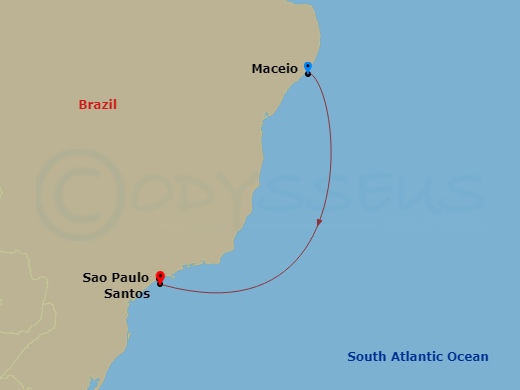Itinerary map