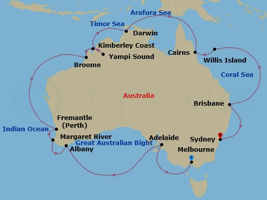 Itinerary map