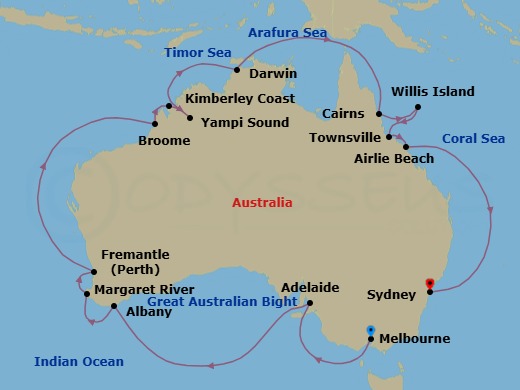 Itinerary map