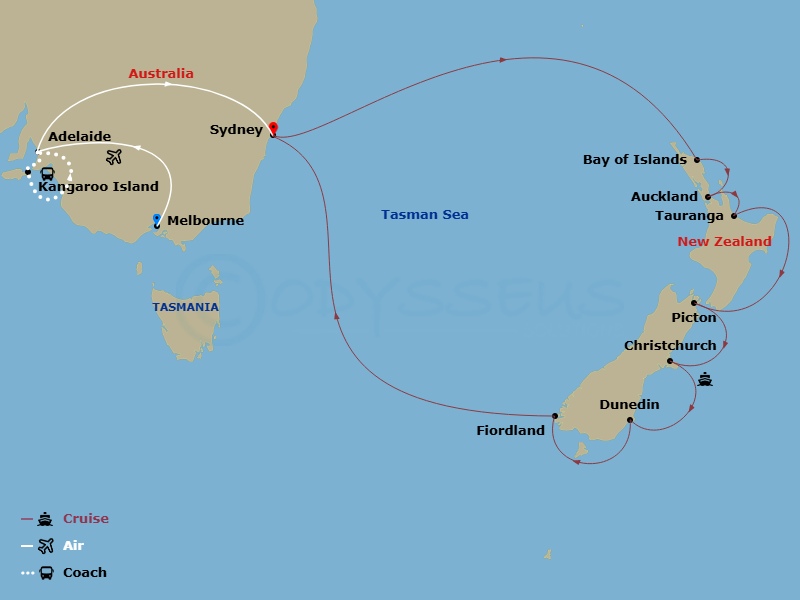Itinerary map