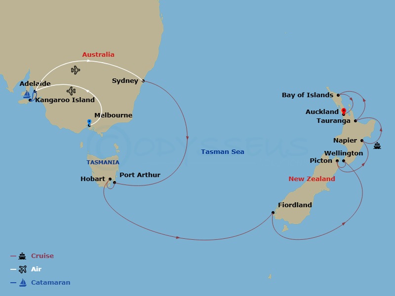 Itinerary map