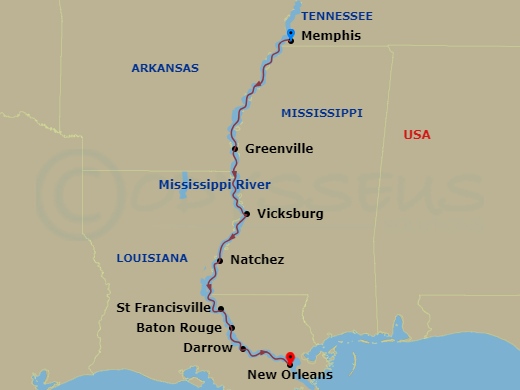 Itinerary map