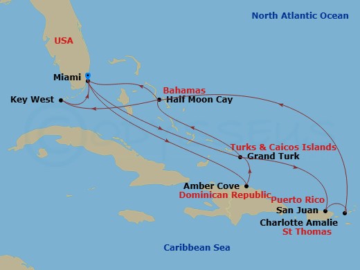 Itinerary map