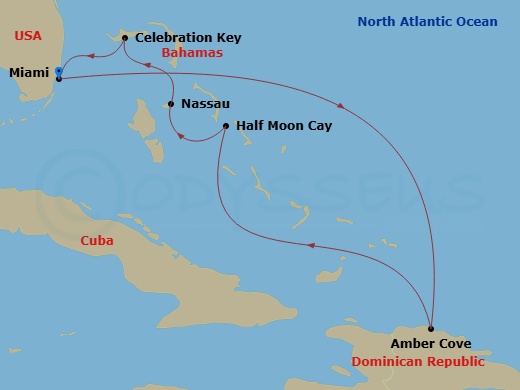 Itinerary map