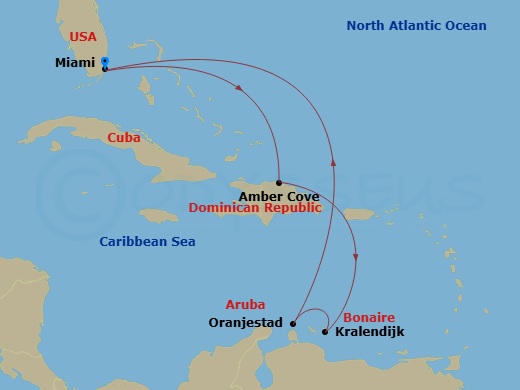 Itinerary map