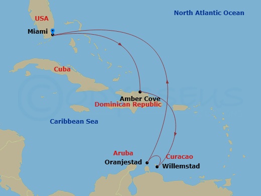 Itinerary map