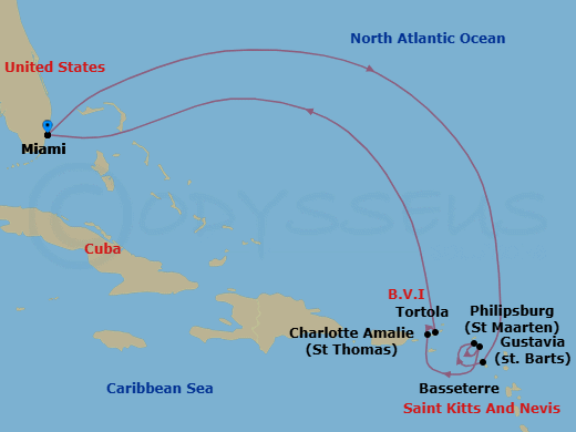 Itinerary map