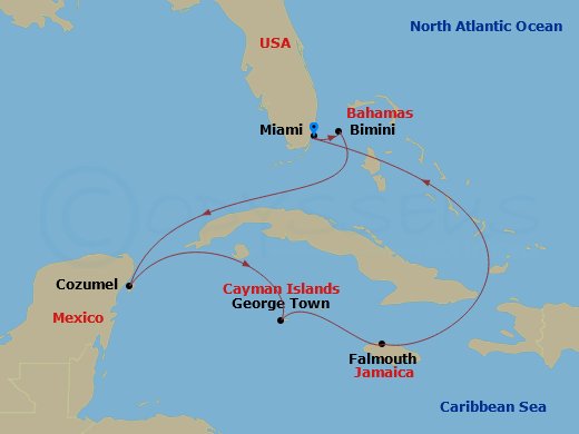 Itinerary map